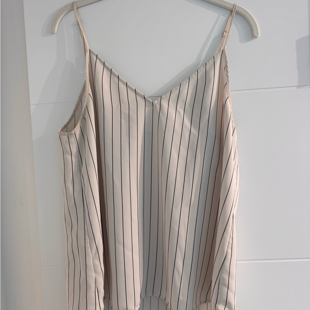 Babaton Cream and Gold Striped Camisole